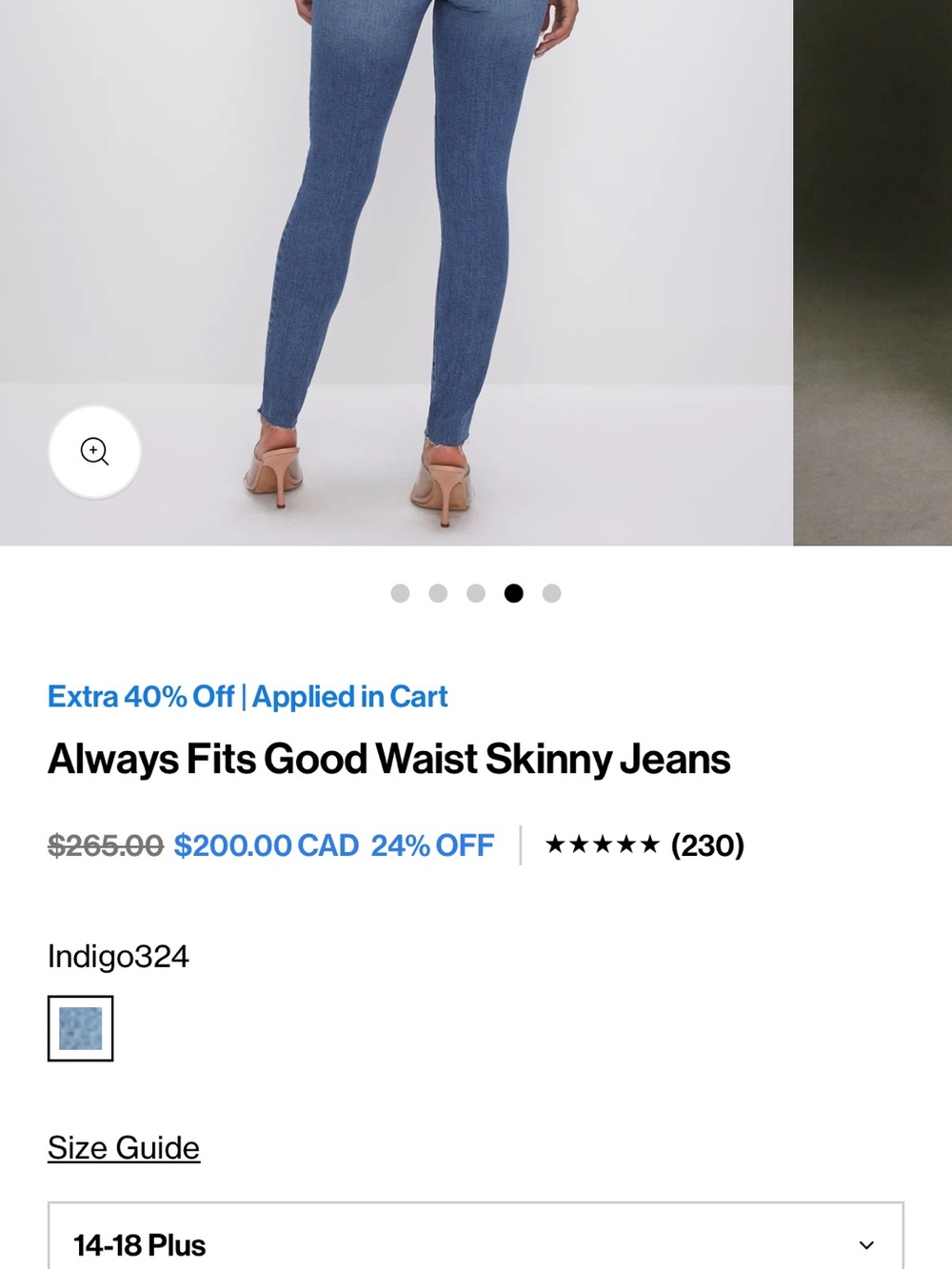 Good American Indigo Skinny Jeans - Picture 3 of 10